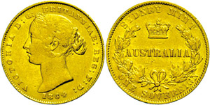 Australien  Sovereign, 1864, ... 