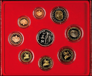 Monaco  1 Cent-5 Euro, 2004, ... 