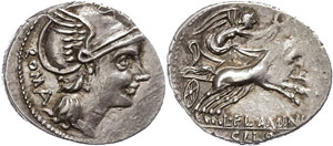 Coins Roman Republic  L. Flaminius ... 