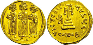 Münzen Byzanz  Heraclius, ... 