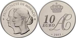 Monaco  10 Euro, 2011, Albert II., ... 