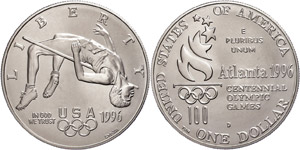 Coins USA  1 Dollar, 1996, silver, ... 
