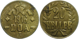 Coins German Colonies 20 lighter, ... 