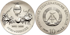 Münzen DDR 10 Mark, o. J., Probe, ... 