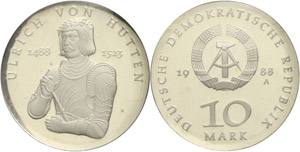 Münzen DDR 10 Mark, 1988 A, Zum ... 