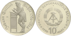 GDR 10 Mark, 1990 A, to the 175. ... 