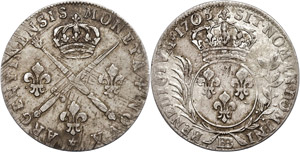 France 33 Sols aux insignes, 1705, ... 