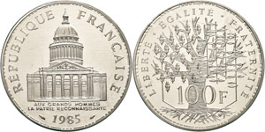 Frankreich 100 Francs, 1985, ... 