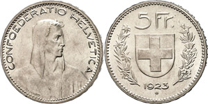 Schweiz 5 Franken, 1923, HMZ ... 