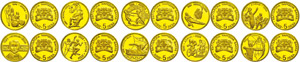 Gold coin collections Bulgaria, ... 