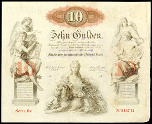 Banknoten Österreich, 10 Gulden, ... 