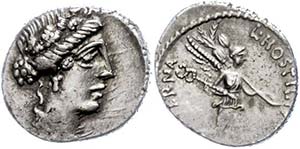 Coins Roman Republic L. Hostilius ... 