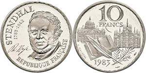 France 10 Franc, 1983, Piéfort, ... 