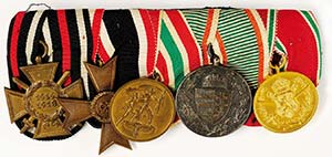 Clasp of five with honor cross of ... 