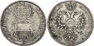 Lübeck City 32 Shilling, 1748, ... 