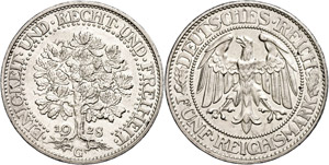 Münzen Weimar 5 Reichsmark, 1928, ... 