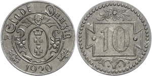 Coins German Areas Gdansk, 10 ... 