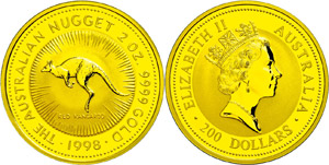 Australia 200 dollars, Gold, 1998, ... 