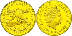Australia 200 dollars, Gold, 2002, ... 