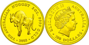 Australia 200 dollars, Gold, 2003, ... 