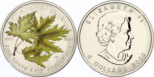 Australia 5 dollars, 2006, Maple ... 