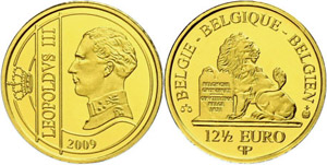 Belgium 12, 5 Euro, Gold, 2009, ... 