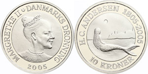 Denmark 10 coronas, 2005, the ... 