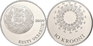 Estonia 10 Krooni, 2009, XVIII. ... 