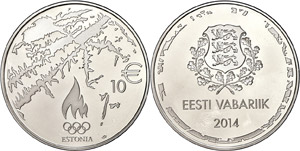 Estonia 10 Euro, 2014, XXII. ... 