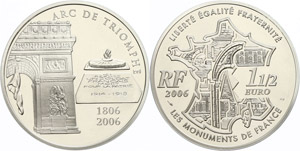 Frankreich 1,5 Euro, 2006, 200 ... 