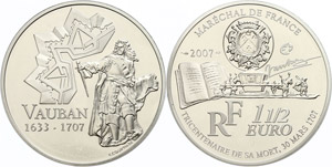 France 1, 5 Euro, 2007, Sebastien ... 