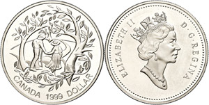 Canada 1 Dollar, 1999, ... 