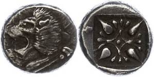 Ionia Miletus, obol (1, 08g), 6. / ... 