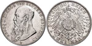 Sachsen-Meiningen 2 Mark, 1902, ... 