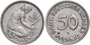 Münzen Bund ab 1946 50 Pfennig, ... 