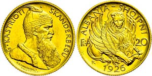 Albania 20 Franc, 1926, Zogu I., ... 