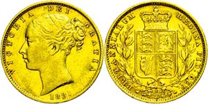 Australia Sovereign, Gold, 1881, ... 