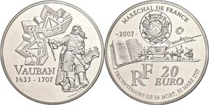 France 20 Euro, 2007, Sebastian Le ... 