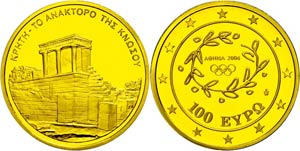 Greece 100 Euro, Gold, 2004, ... 