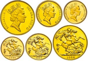 Great Britain 1988 Gold proof Set ... 