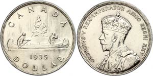 Kanada 1 Dollar, 1935, 25. ... 