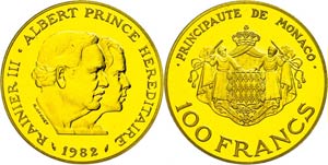 Monaco 100 Franc (53, 76g), Gold, ... 