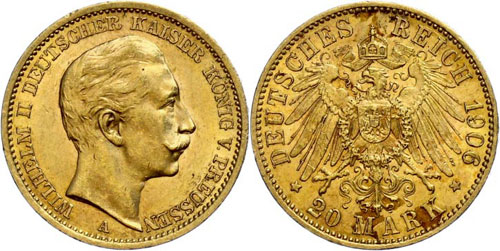 Preußen 20 Mark, 1906, Wilhelm ... 