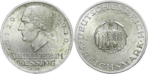 Münzen Weimar 3 Reichsmark, 1929 ... 