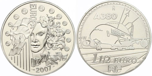 France 1, 5 Euro, 2007, European ... 