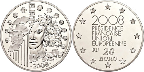 France 20 Euro, 2008, European ... 