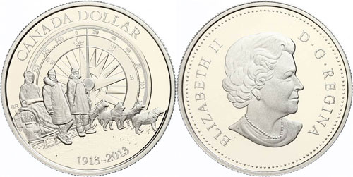Canada 1 Dollar, 2013, a hundred ... 