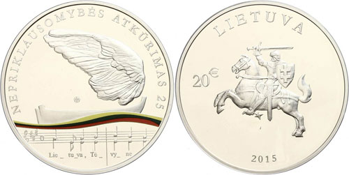 Lithuania 20 Euro, 2015, ... 