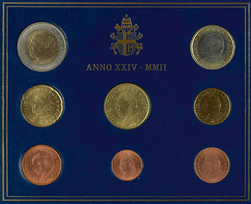 Vatican Euro-KMS, 1 cent till 2 ... 