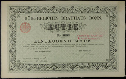 Aktien Bonn 1897, Bürgerliches ... 